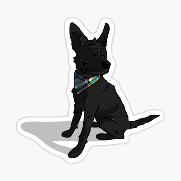 Schnauzer with a scarf Sticker