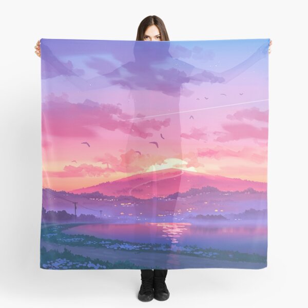 Sunrise over a mountain Scarf