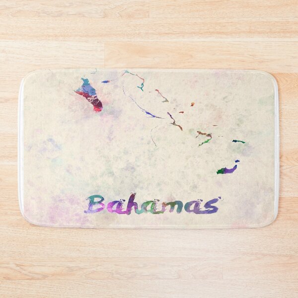 Item preview, bahamas watercolor map designed and sold by paulrommer.