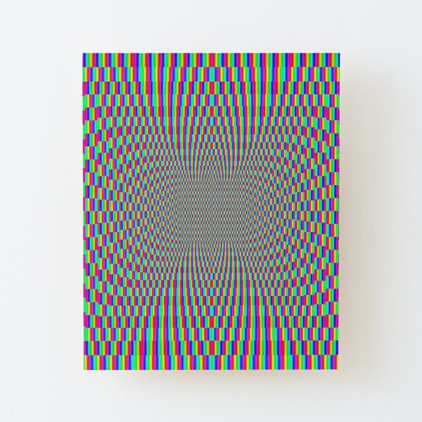 Psychedelic Hypnotic Visual Illusion Wood Mounted Print