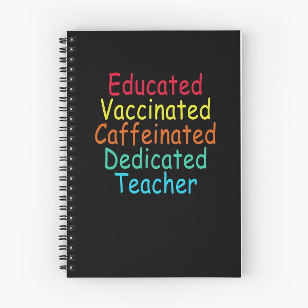Item preview, Educated Vaccinated Caffeinated Dedicated Teacher Retro designed and sold by ContreiDesign.