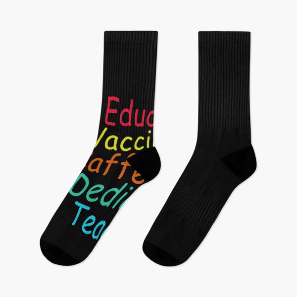 Item preview, Educated Vaccinated Caffeinated Dedicated Teacher Retro designed and sold by ContreiDesign.