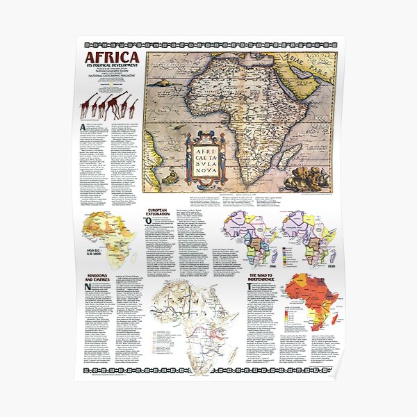 ""Africa 1980 / today Detailed map of the political development of