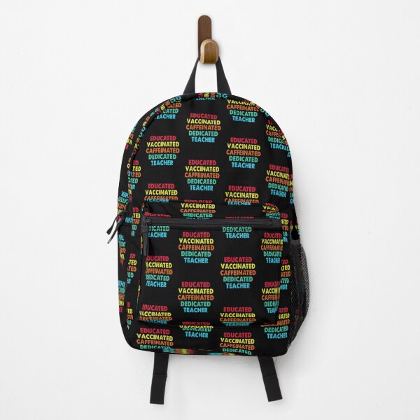 Item preview, Educated Vaccinated Caffeinated Dedicated Teacher Vintage designed and sold by ContreiDesign.