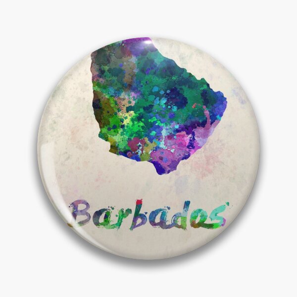 Artikelvorschau, Barbados Aquarellkarte entworfen und verkauft von paulrommer.