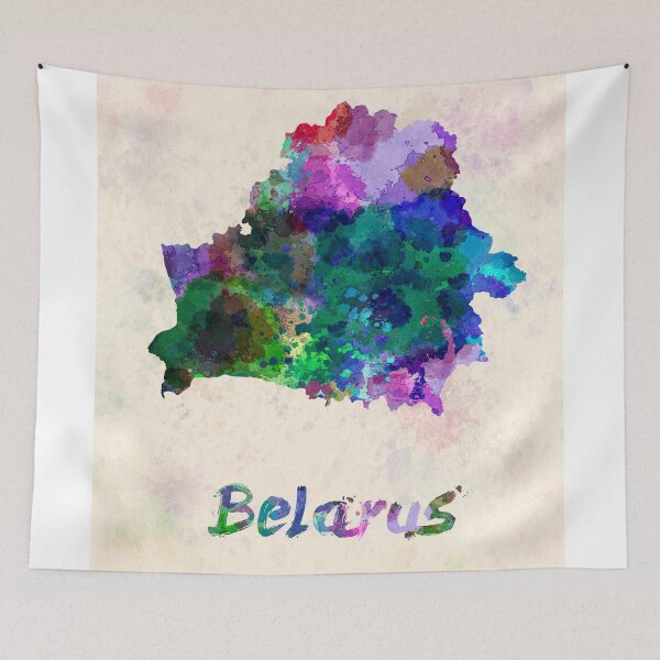 Item preview, belarus watercolor map designed and sold by paulrommer.
