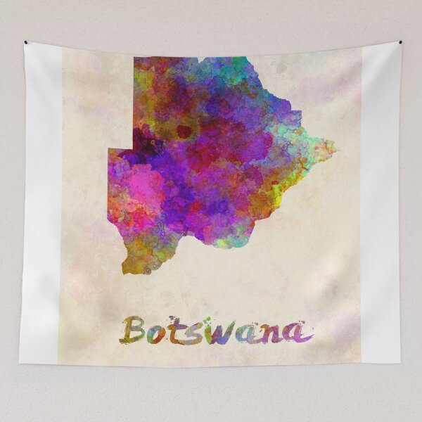 Item preview, botswana watercolor map designed and sold by paulrommer.