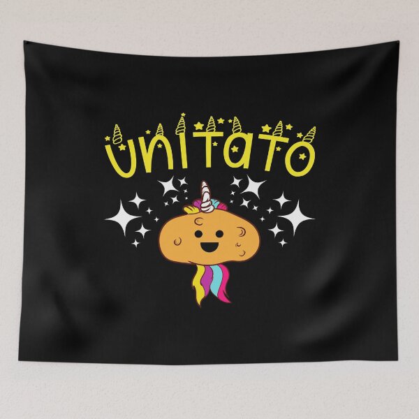Item preview, Unitato Unicorn Potato French Fries Snack Deep Fry Rainbow Magical Colorful Horn Restaurant Potato Wedges Menu Top designed and sold by shirti.