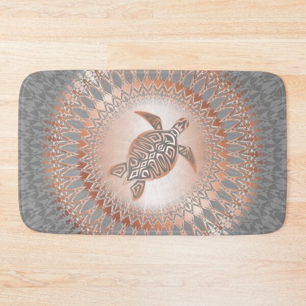 Item preview, Rose Gold Gray Turtle And Mandala designed and sold by Nina Baydur.