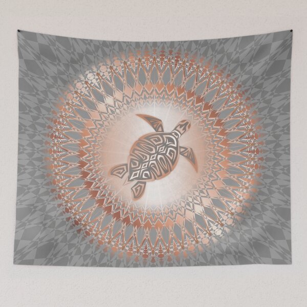 Item preview, Rose Gold Gray Turtle And Mandala designed and sold by Nina Baydur.