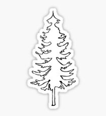 Black and White Pine Sticker