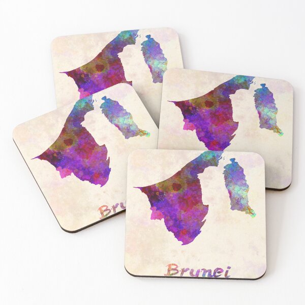 Item preview, brunei watercolor map designed and sold by paulrommer.