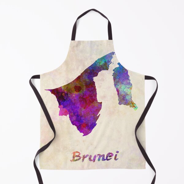Item preview, brunei watercolor map designed and sold by paulrommer.