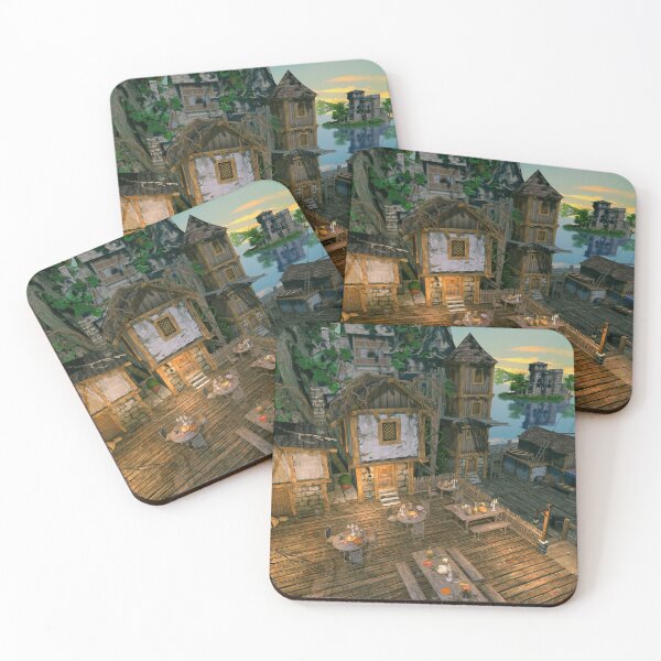 Item preview, Fishing village designed and sold by leaverealityart.