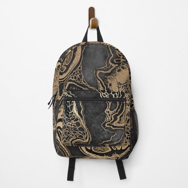 Item preview, Black Gold Abstract Snakeskin Stylized Marble Pattern  designed and sold by EscapistDecor.