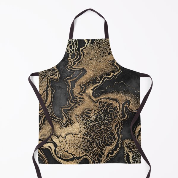 Item preview, Black Gold Abstract Snakeskin Stylized Marble Pattern  designed and sold by EscapistDecor.