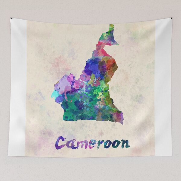 Item preview, cameroon watercolor map designed and sold by paulrommer.