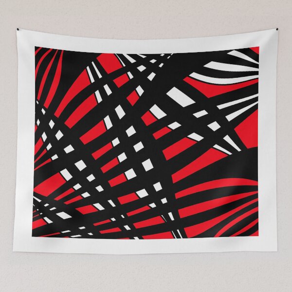 Item preview, Abstract pattern - red, white and black. designed and sold by K.S ART.