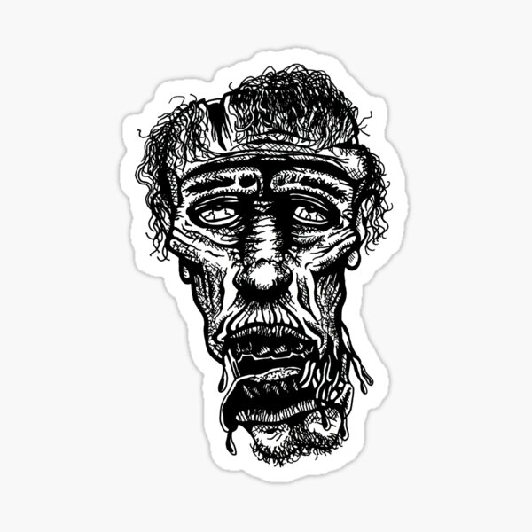 Slack-Jaw Zombie Sticker