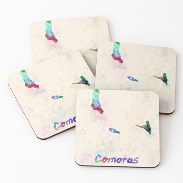 Item preview, comoros watercolor map designed and sold by paulrommer.