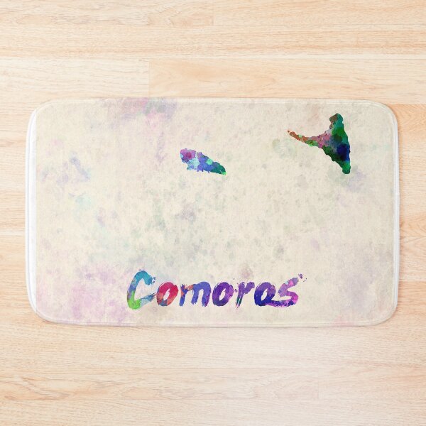 Item preview, comoros watercolor map designed and sold by paulrommer.
