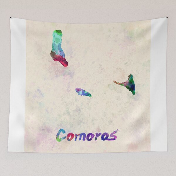 Item preview, comoros watercolor map designed and sold by paulrommer.