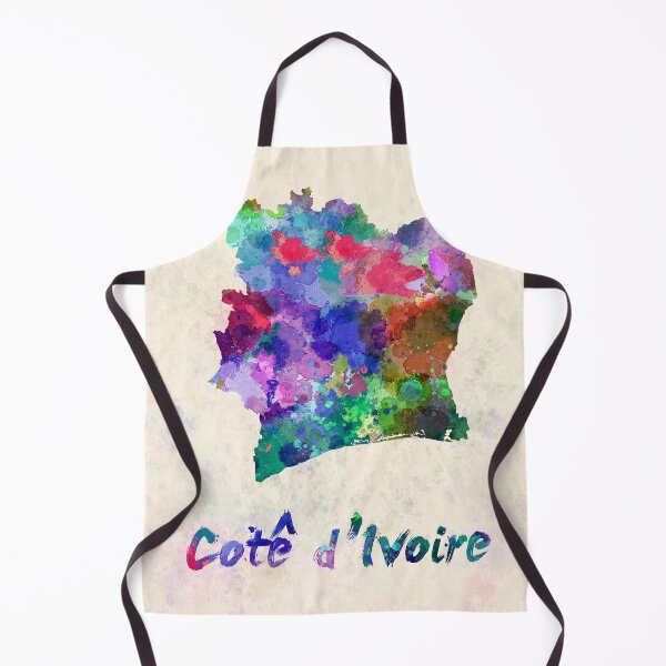 Item preview, Ivory Coast watercolor map designed and sold by paulrommer.