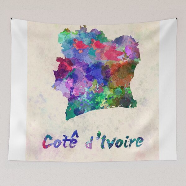 Item preview, Ivory Coast watercolor map  designed and sold by paulrommer.