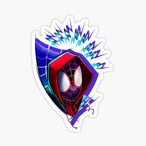 Miles Morales - spiderverse Sticker for Sale by redblueyellowd