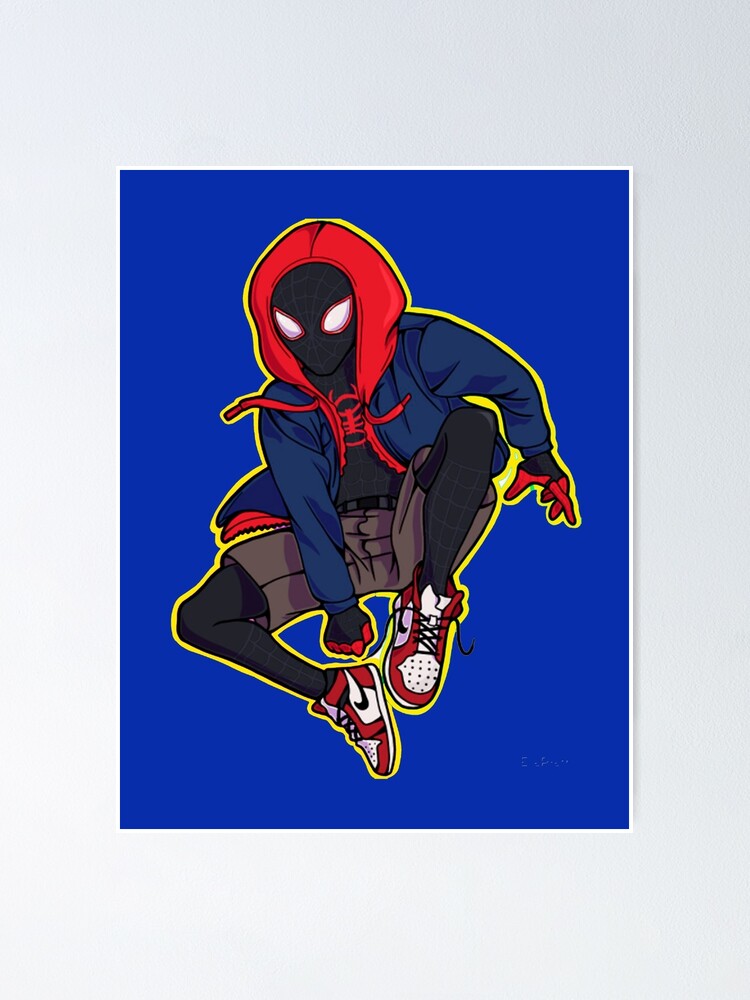 Miles Morales - spiderverse Sticker for Sale by redblueyellowd