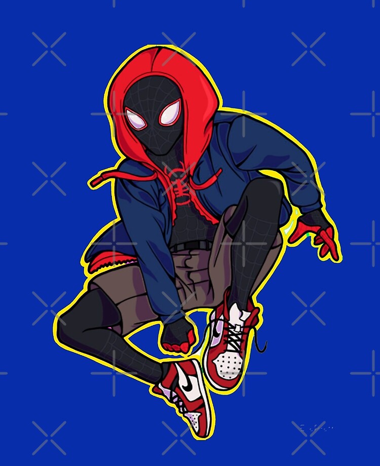 Miles Morales - spiderverse Sticker for Sale by redblueyellowd