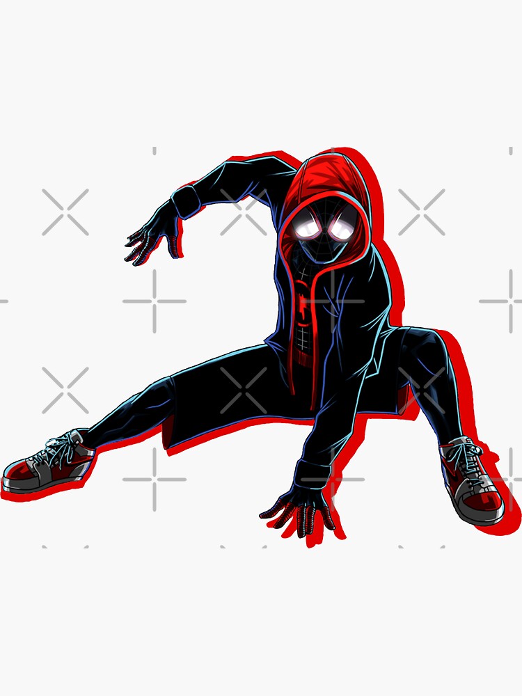 Miles Morales - spiderverse Sticker for Sale by redblueyellowd