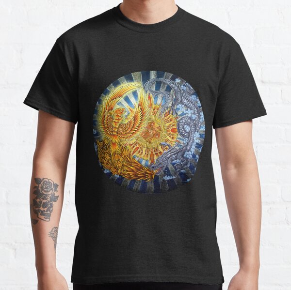Chinese Phoenix and Dragon Mandala Classic T-Shirt