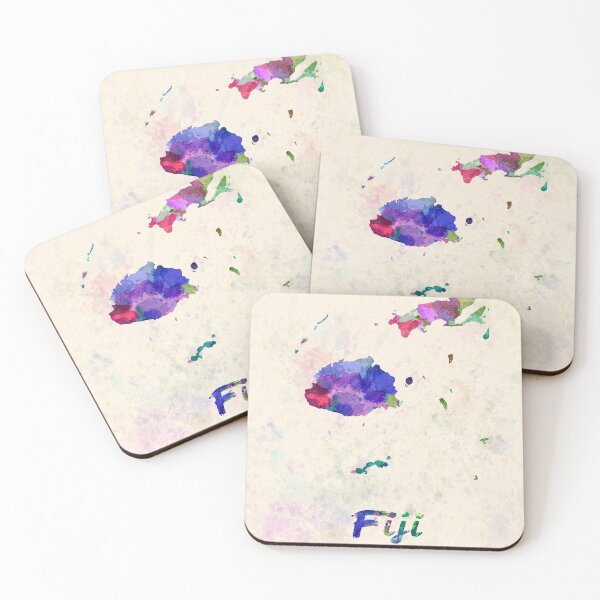 Item preview, fiji watercolor map  designed and sold by paulrommer.