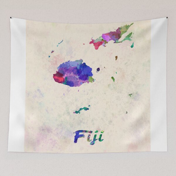 Item preview, fiji watercolor map  designed and sold by paulrommer.