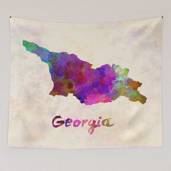 Item preview, georgia watercolor map designed and sold by paulrommer.