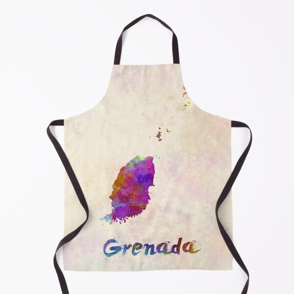 Item preview, grenada watercolor map designed and sold by paulrommer.