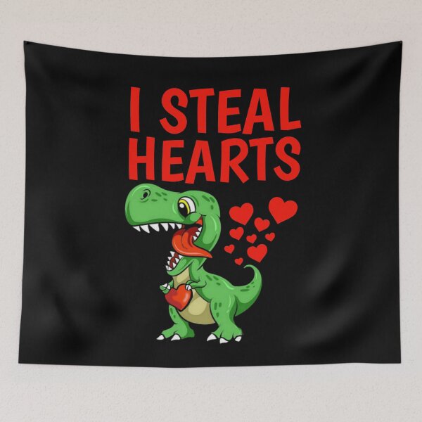 Item preview, i steal hearts valentines day dinosaur designed and sold by TopDesignArt.
