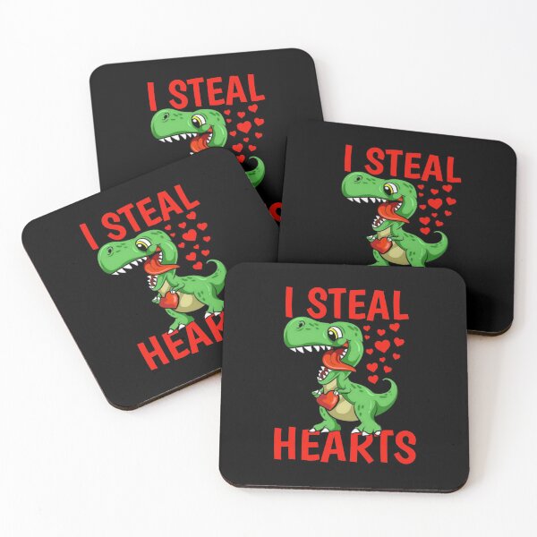 Item preview, robo corazones dinosaurio del día de san valentín designed and sold by TopDesignArt.