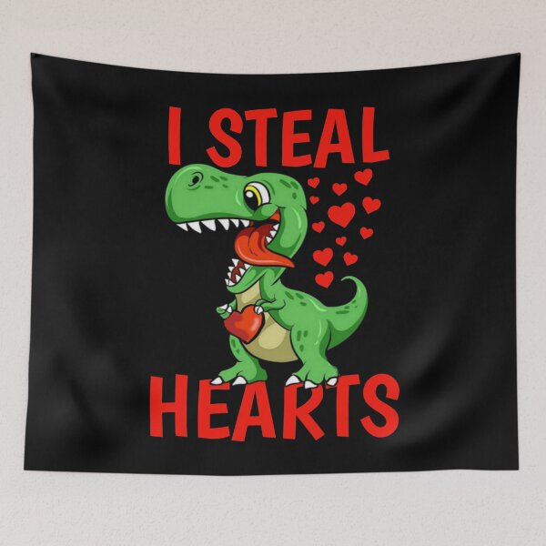 Item preview, i steal hearts valentines day dinosaur designed and sold by TopDesignArt.