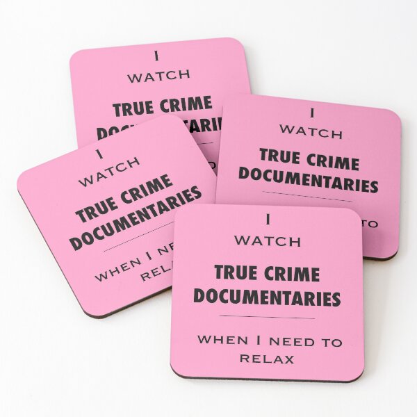 Item preview, I watch true crime - relaxing. Black on colors. designed and sold by CreaKat.