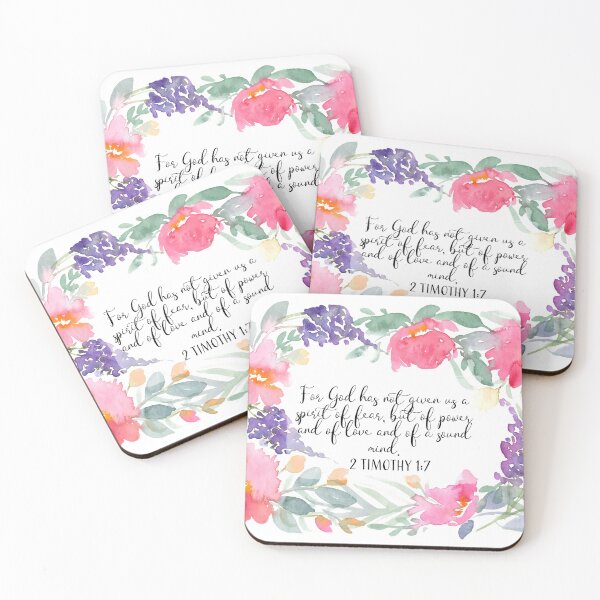 Item preview, Bible verse on fear | 2 Timothy 1:7 | Scripture Art designed and sold by Harpley Design Studio.