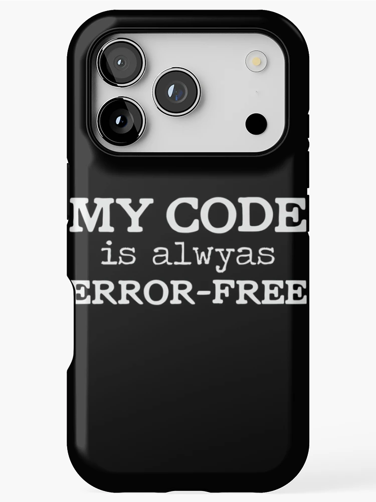 Thumbnail 1 of 4, iPhone Case, Error Free Code Joke Coder Computer Science Saying designed and sold by Alexanderhishop.