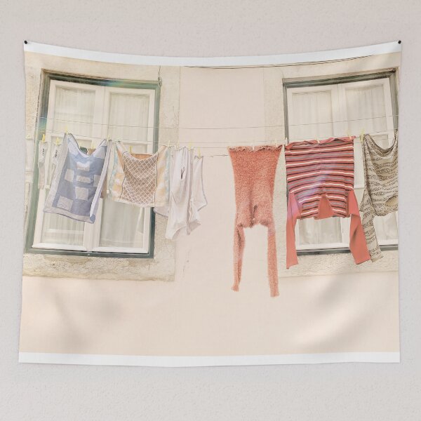 Item preview, Wash day. Laundry hanging on washing line in Lisbon, Portugal designed and sold by Melissa Peltenburg.