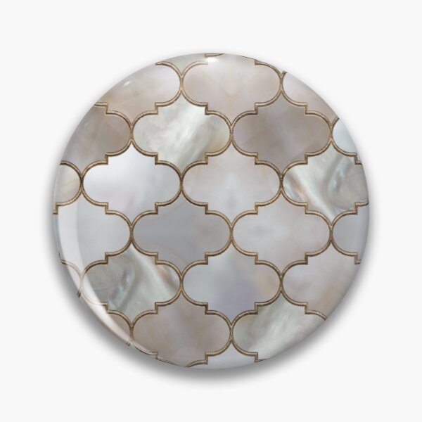 Item preview, Moroccan trellis Pearl and Gold designed and sold by k9printart.