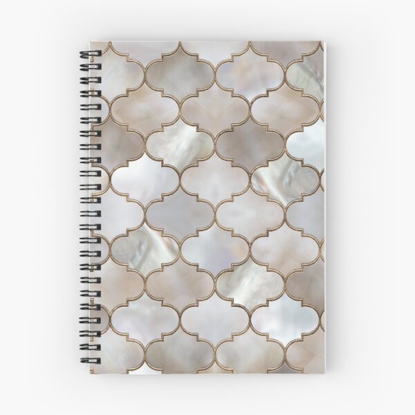 Item preview, Moroccan trellis Pearl and Gold designed and sold by k9printart.