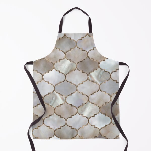 Item preview, Moroccan trellis Pearl and Gold designed and sold by k9printart.