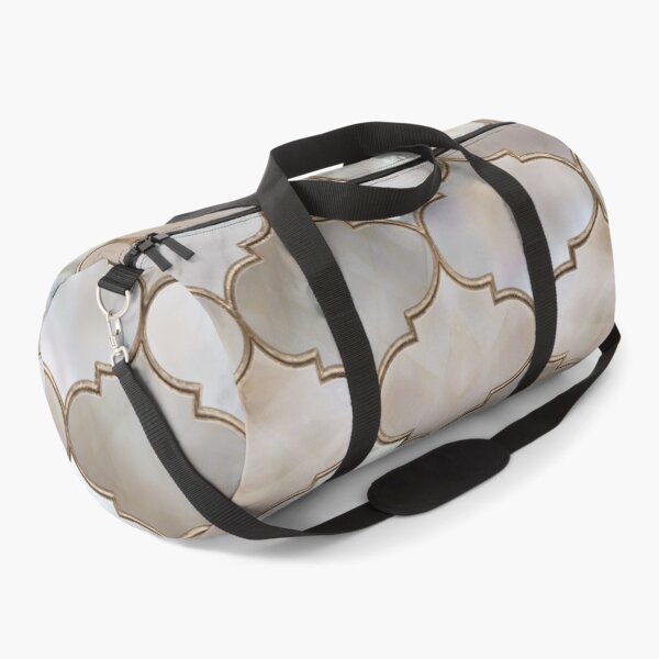 Item preview, Moroccan trellis Pearl and Gold designed and sold by k9printart.