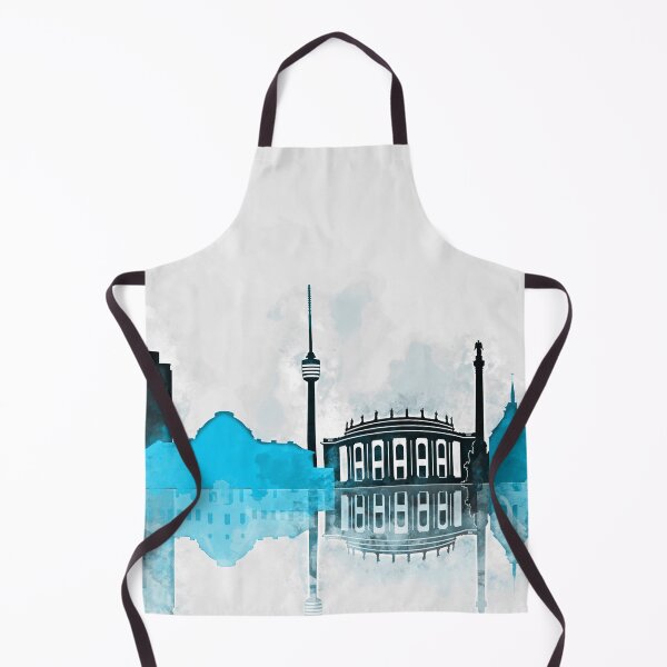 Item preview, Stuttgart Germany Monochrome Blue Skyline designed and sold by DimDom.