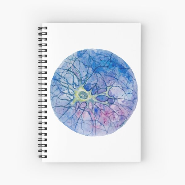 Neuron - Watercolor Spiral Notebook